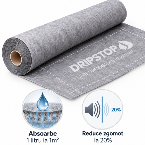 DRIPSTOP — acoperire anticondens pentru tablă profilată